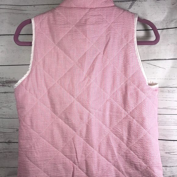 NEW MISS DUET Seersucker Vest Small,med,large pink - Picture 8 of 8